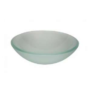  Aqua Brass Round Basin w/ Slope Edge CF131 Crystal Frosted 