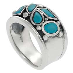 Sterling Silver Turquoise Ring  Overstock