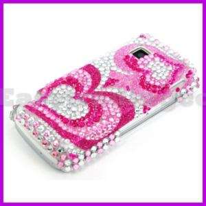 Crystal Bling Back Case Cover for Nokia 5230 Pink Heart  