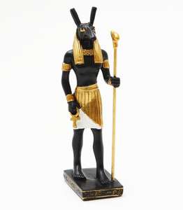 Egyptian God of Chaos Set Seth Ankh Miniature Small Statue Collectible 