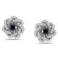 Sterling Silver 1/2ct TDW Black and White Diamond Earrings (G H, I3)