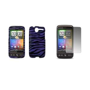  HTC Desire   Premium Purple and Black Zebra Stripes Design 