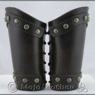 Brown Leather Ring Belt, Bracers, Mug Strap, Pouch LARP  
