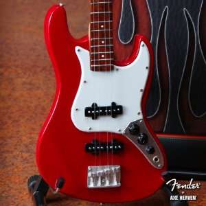  Jazz Bass Miniature Guitar Replica   Classic Red Finish Musical