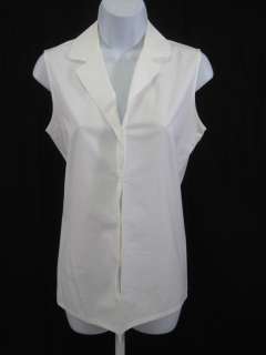 DANA BUCHMAN White Sleeveless Blouse Shirt Top Sz 4  