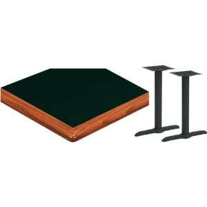   Table Top and Base with Full Bullnose Wood Edge