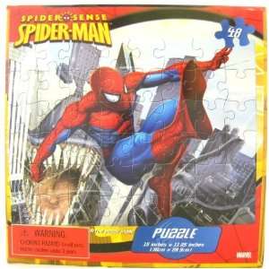   Spider Man Swinging Over the City 48 Piece Puzzle Toys & Games