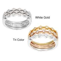   14k Gold 1/3ct TDW Diamond Stackable Rings (G H, SI1 SI2) (Size 7