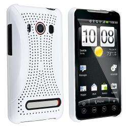   Meshed Rear Snap on Rubber Coated Case for HTC EVO 4G  
