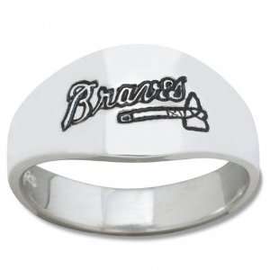   Atlanta Braves Mens Sterling Silver Cigar Band Ring: Sports & Outdoors