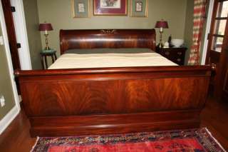 L245 HENKEL HARRIS LIMITED EDITION FLAME MAHOGANY SLEIGH BED  