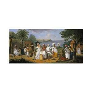     Natives Dancing In The Island Of Dominica Giclee