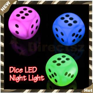 Color Changing LED Xmas Mood Lamp Dice Night Lamp Light Party 