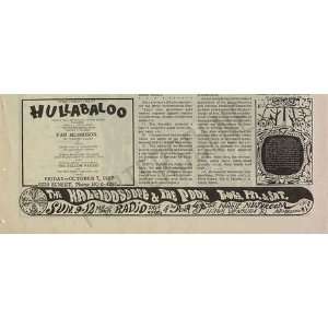 Van Morrison Hullabaloo Concert Ad 1967 