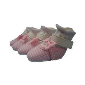  Pink Gingham Check Dog Dress Shoes (Size 1) Kitchen 