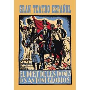  Dret de les Dones o SAntoni Glorios 12X18 Art Paper with Black Frame