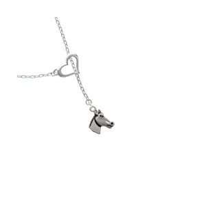  Horse Head Heart Lariat Charm Necklace [Jewelry]: Jewelry