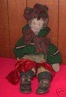 Antique clothes Repro cloth doll painted face  