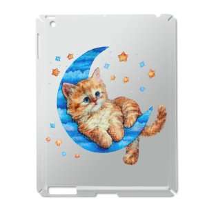    iPad 2 Case Silver of Moon Kitten with Stars 