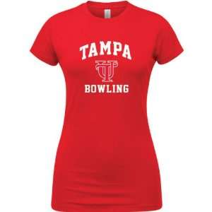    Tampa Spartans Red Womens Bowling Arch T Shirt