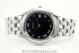 Authentic Vintage Gucci Date Unisex Quartz Stainless Steel Wrist Watch 