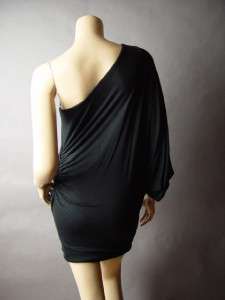 BLK Draping Goddess Single Kimono Style Sleeve Ruched Evening Party 