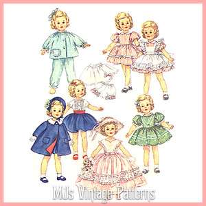  Doll Clothes Pattern 17 Shirley Temple Long Dress, Formal, Petticoat