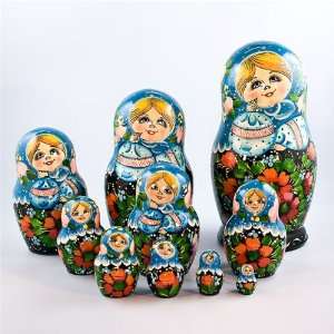   Floral Russian Nesting Dolls, Matryoshka, Matreshka: Home & Kitchen