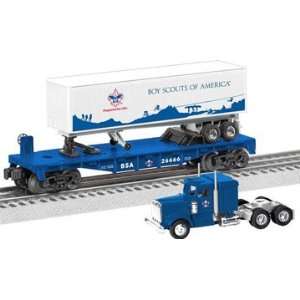   Scale Flatcar with Tractor Trailer Boy Scouts of America Toys & Games
