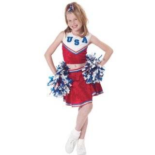   USA Patriotic Cheerleader Outfit Kids Toddler Costume: Clothing