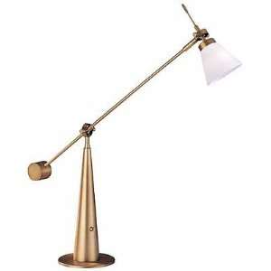  Admiral Bronze Desk Lamp With Frosted Glass Shade: Home 
