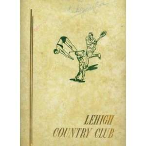   Country Club Menu 1960s Allentown Pennsylvania 