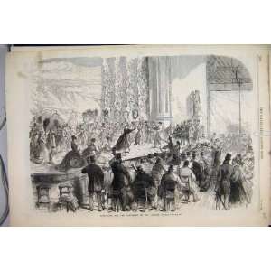   1868 Pantomime Crystal Palace Rehearsing Antique Print