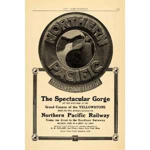  1908 Ad Northern Pacific Railway Yellowstone Park Line 