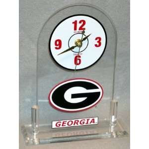 ZaMeks Georgia Bulldogs NCAA Licensed Desk Clock: Sports 