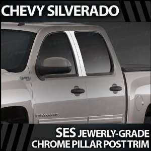  2007 2012 Chevy Silverado 4pc. SES Chrome Pillar Trim 