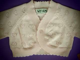 NWT BABY GIRL POINTELLE SWEATER CK291013 (0 24months)  