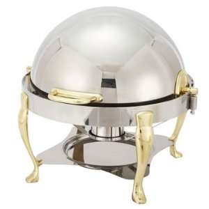   Stainless Steel Chafers   Round 6 Qt. Rolltop: Kitchen & Dining
