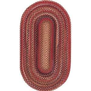  Capel 0482 550 Fall Meadow Deep Red Oval Braided Rug Baby