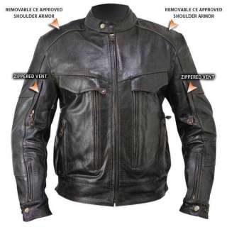 Bandit Buffalo Retro Brown Leather Motorcycle Jacket 5X  