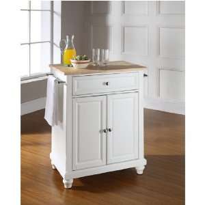  Cambridge Natural Wood Top Portable Kitchen Island in 