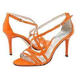 Jessica Bennett Heart Orange Patent Pumps/Heels  
