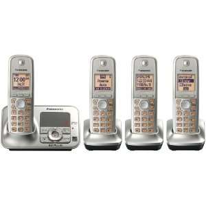 Panasonic KX TG4134N DECT 6.0 Cordless Phone with 4 Handsets comes 