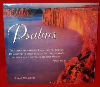Psalms Calendar 2008 Nature Mountains Ocean Photos NEW  