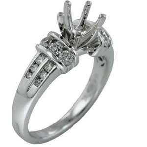  0.19 Diamond Engagement Ring Setting 18k White Gold 