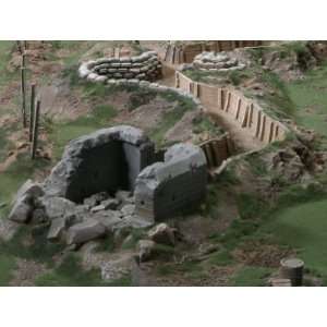  Bunker 33 Destroyed Miniature Terrain Buildings: Toys 