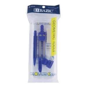 Bazic Student Compass with Mechanical Pencil and Eraser 