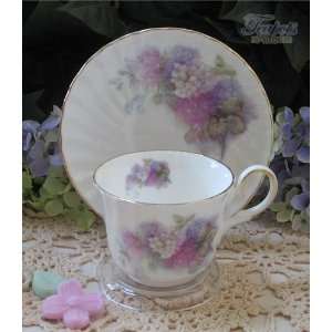   Summer Hydrangea Bone China Tea Cup & Saucer