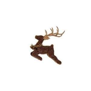    6.5 Metallic Beaded Reindeer Christmas Ornament: Home & Kitchen