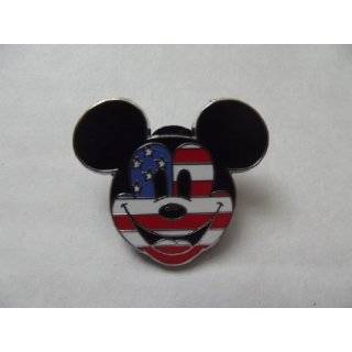   Pin Mickey Mouse Face Head United States Flag WDW LOOK Mickey Ears